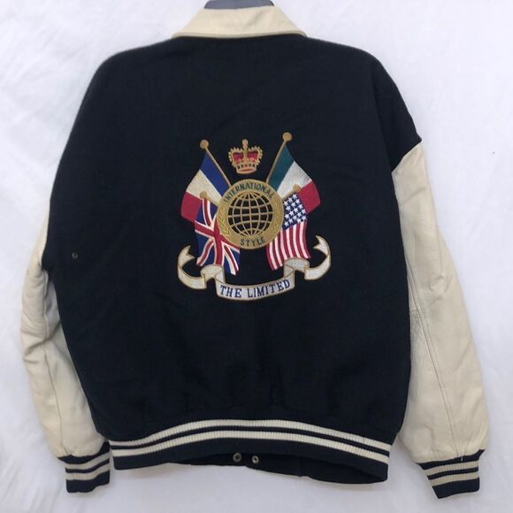 Vintage The Limited Leather Bomber Jacket M/L - Picture 4 of 8